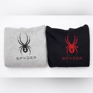 SPYDER KIDS HOODIES BUNDLE Athletic Sweatshirt | Black & Grey | Size 7/8